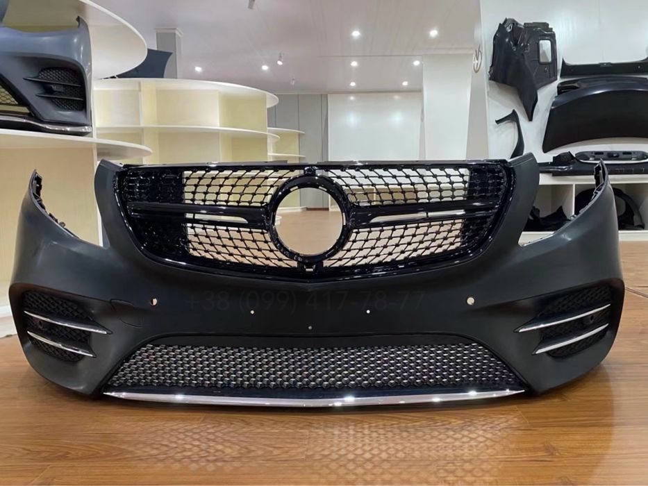 Бампер AMG рестайлинг Mercedes W447 Vito Viano V-Class Решетка