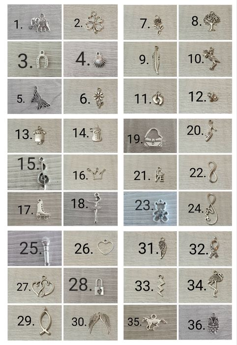 Metalowe zawieszki do breloczkow. Wisiorki, charms,   bransoletki