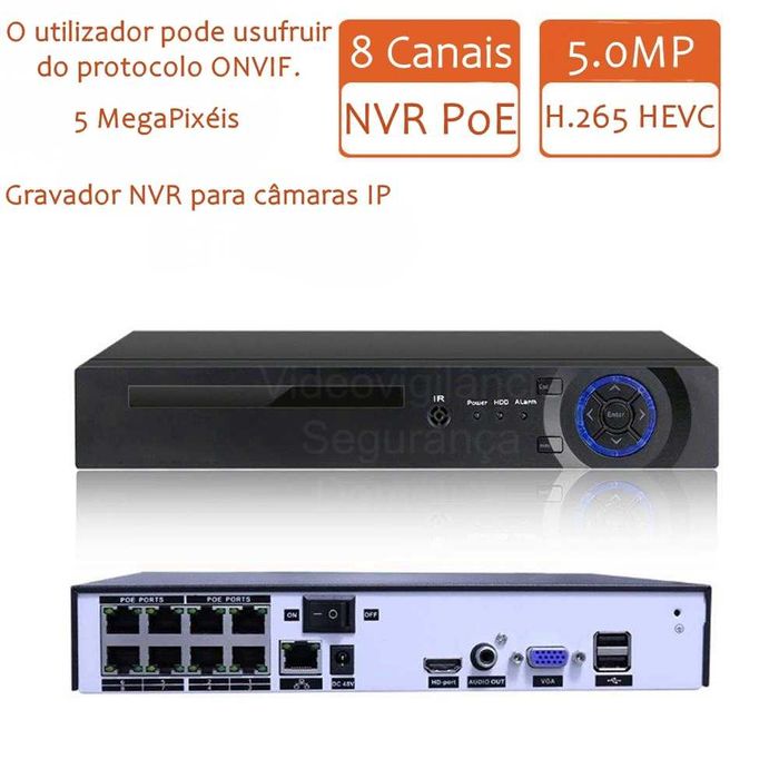 Sistema CCTV ‼️ 6 Câmaras PoE ‼️ 5MP ‼️ Reconhecimento Facial