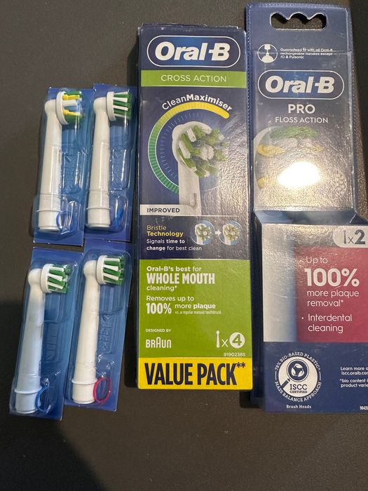 Насадки на зубну щітку Oral-B, Cross Action, PRO Floss Action, нові