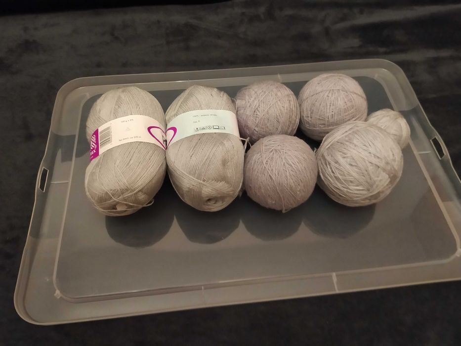 Włóczka szara anilana / akrylik ponad 400g