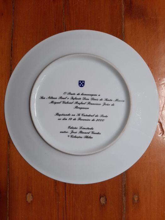 Prato de Homenagem a Sua Alteza - edição Limitada . Colecções Philae