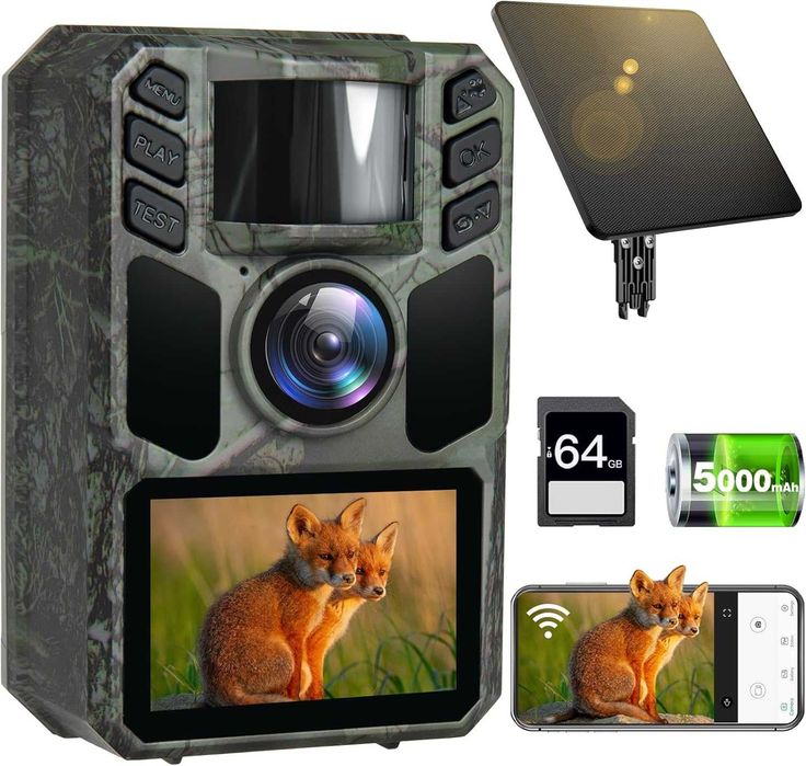 Nowa kamera / leśna / fotopułapka / nocna / 4K 64 MP / IP67 / W25!