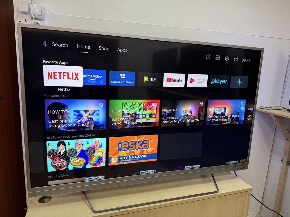 Телевізор Philips 55 дюймів трьохстороння підсвітка Android 4K HDR