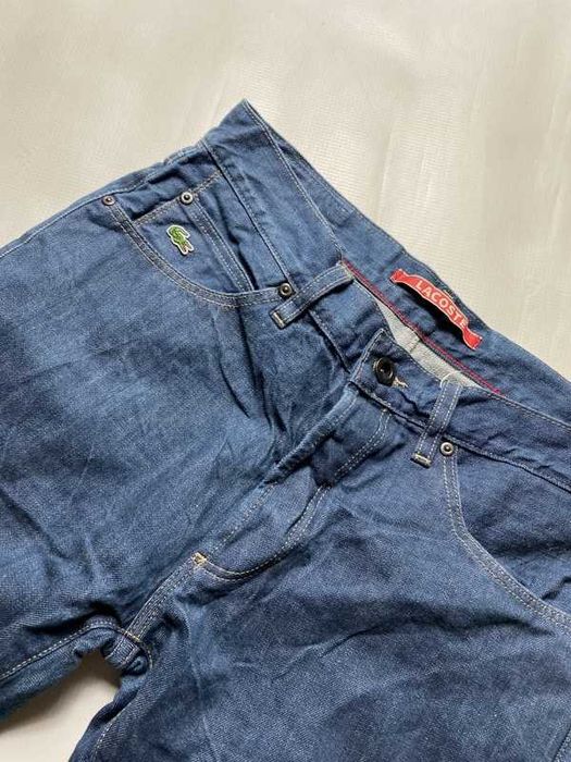 Lacoste LIVE oryginalne niebieskie męskie Spodnie Jeansy W 32 L 32