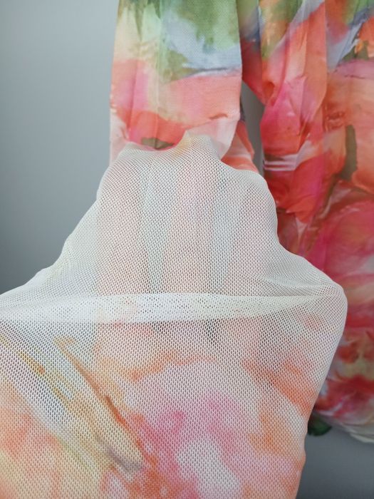 Bluzka damska DRESSTELLS XXL transparentna siateczka multikolor