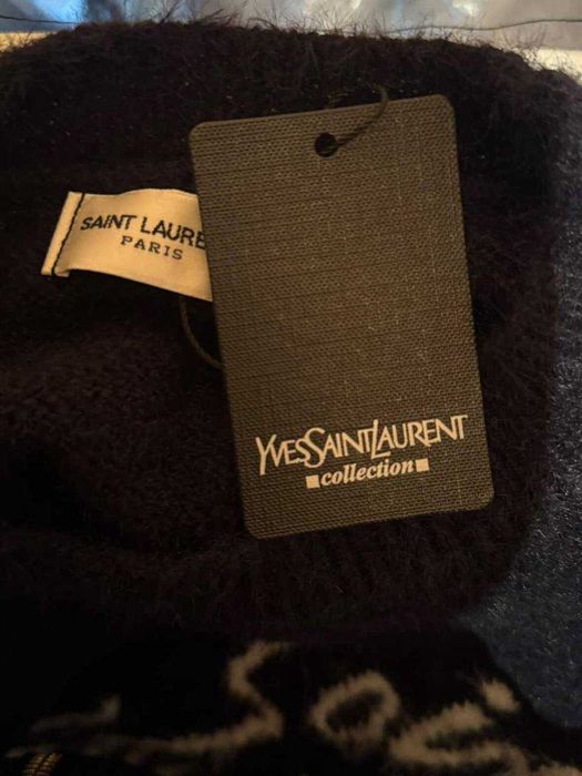 З БІРКАМИ Свитер Saint Laurent кофта сан ларан / S M L