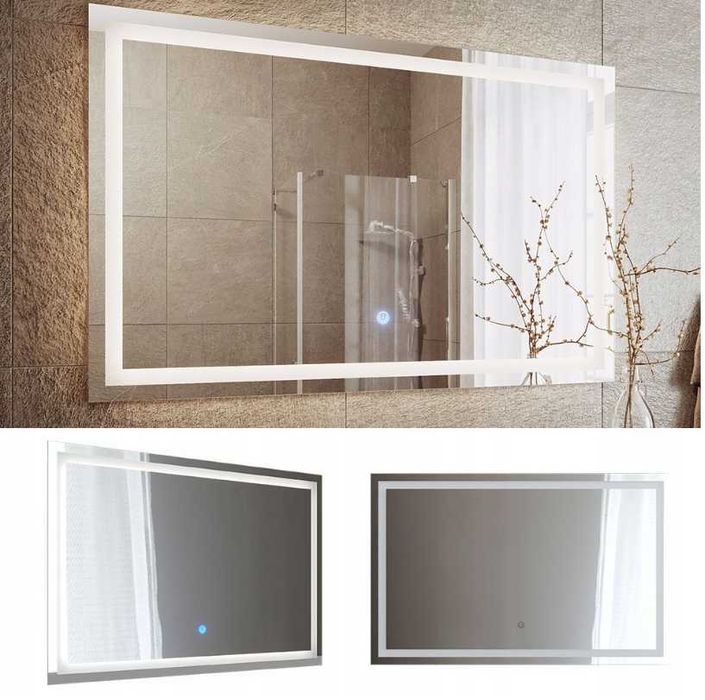 Lustro łazienkowe LED Vicco 110 × 70 cm z włącznikiem dotykowym