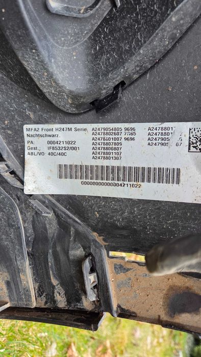 Mercedes GLA lift 247 w247 maska lampa zderzak kompl przód części 696
