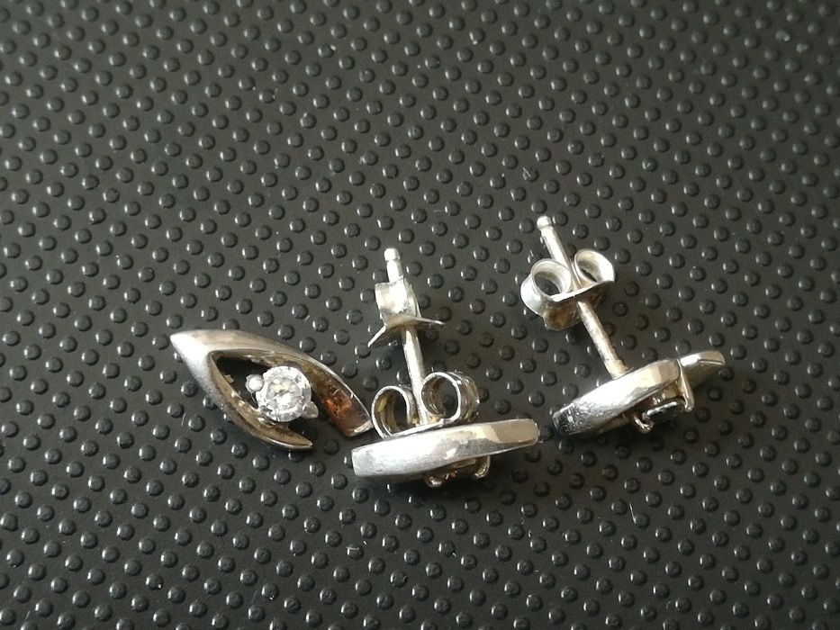 Stare kolczyki zawieszka srebro 925