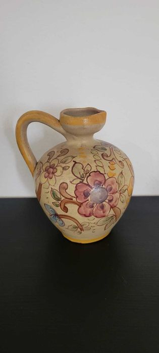 Jarra/Bilha Antiga em Cerâmica do Algarve - Pintada à Mão (18cm)