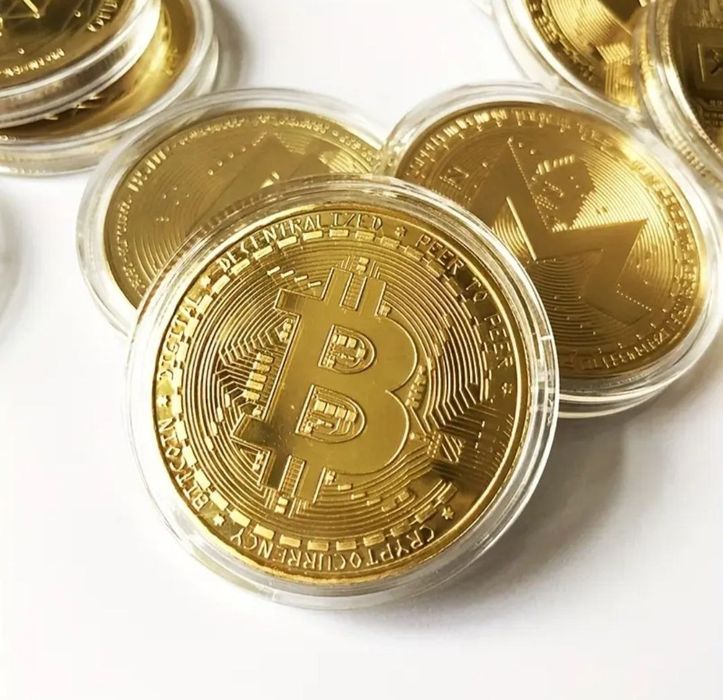 Bitkoin,купюра+ монета в подарок,сувенир,в наличии