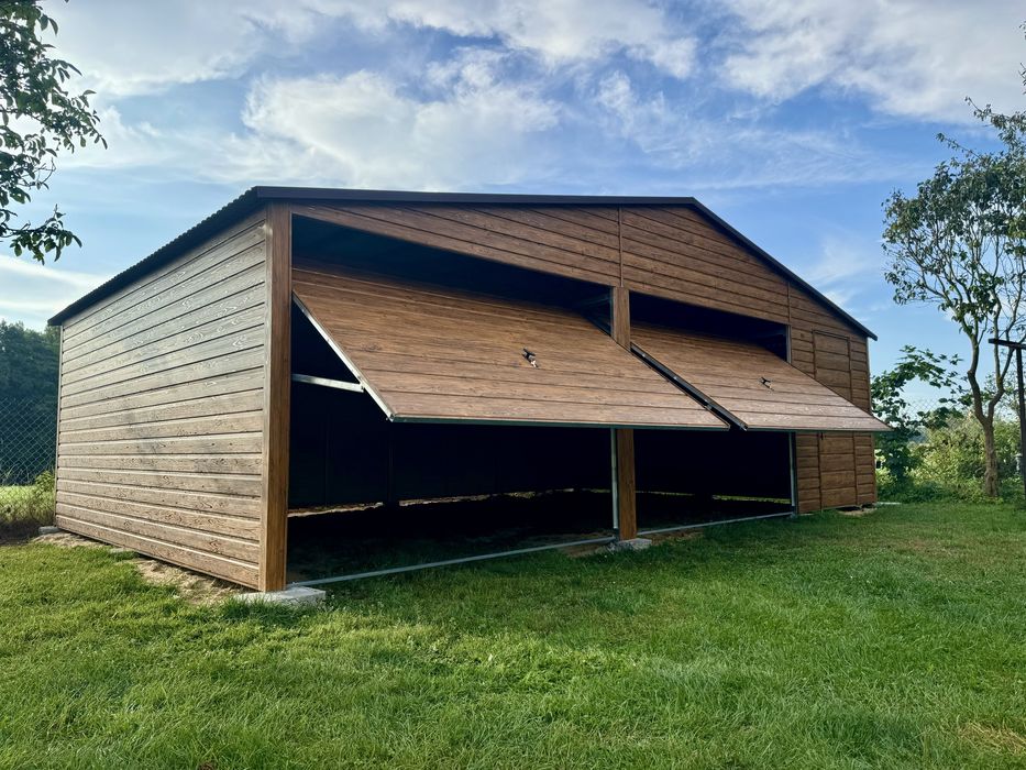 Garaz blaszany 8x6 ocynkowany profil zamkniety