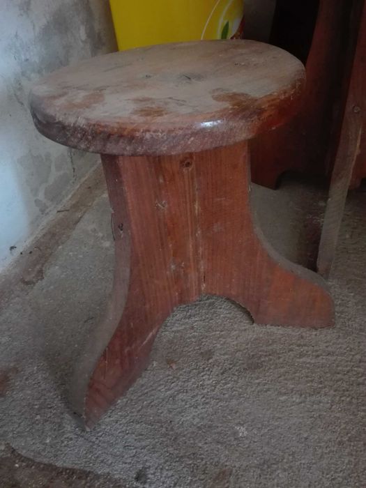 Set consisting of a table and four benches, handmade.64584747964545123