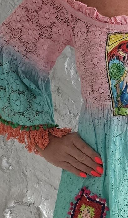 Antica Sartoria włoska sukienka boho roz M