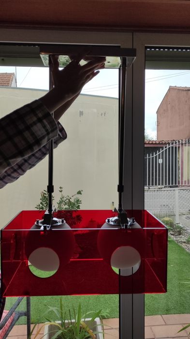 Candeeiro teto inox