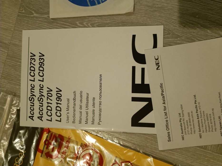 NEC AccuSync LCD instrukcja + oryginalny CD oprogramowanie