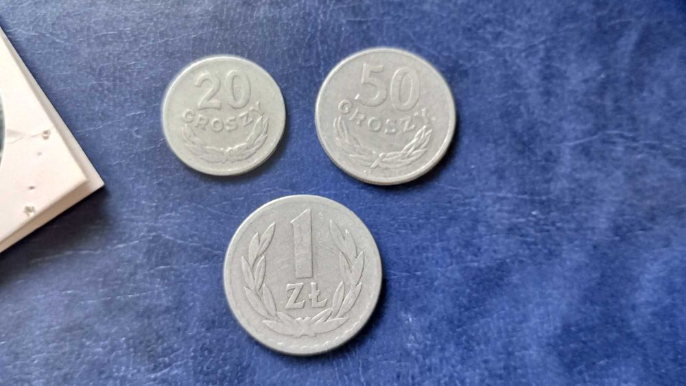 Stare monety Medal 20 gr 1957 , 50 gr 1957 , 1 zł 1957 PRL