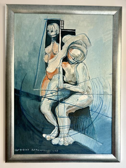 Wyjątkowy Obraz Akt Abstrakcja Katarina Bernatowicz 1988 Młoda Sztuka