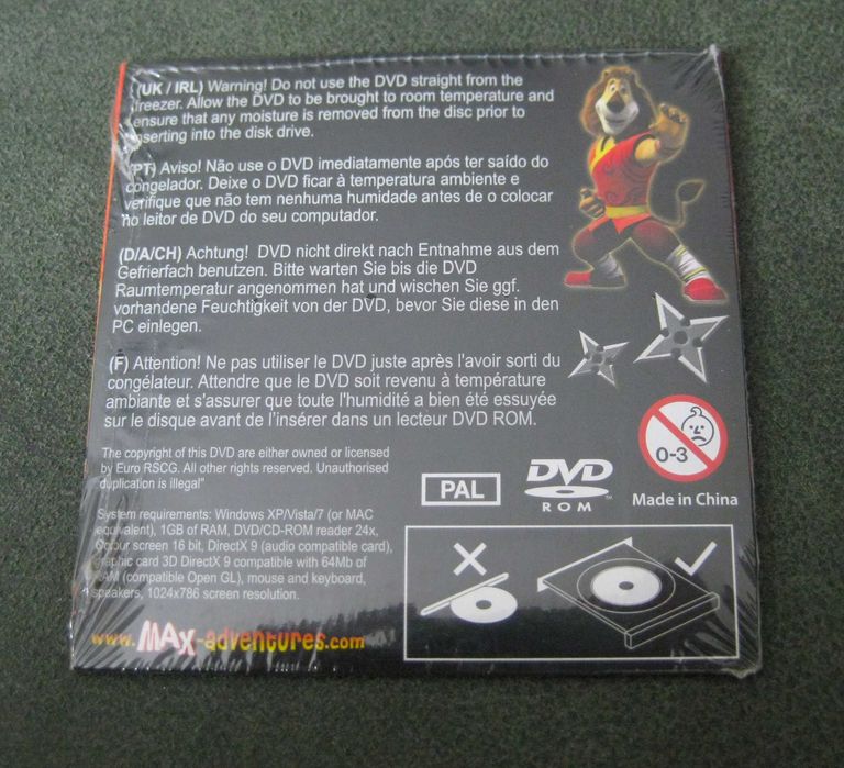 Jogo em Dvd MAX Adventures NOVO e Selado