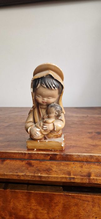 Rzeźba figura sakralna unikat Japonia MADONNA Maryja dewocjonalia