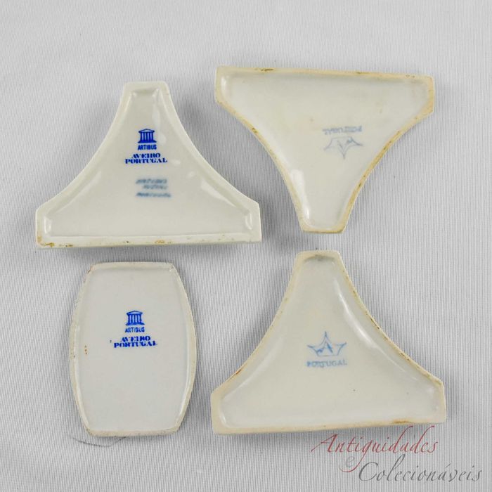 Conjunto de 4 placas de relógio / candeeiro em porcelana Artibus