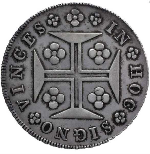 Moeda Cruzado Novo Lisboa - 1825 - RARA - D. João VI