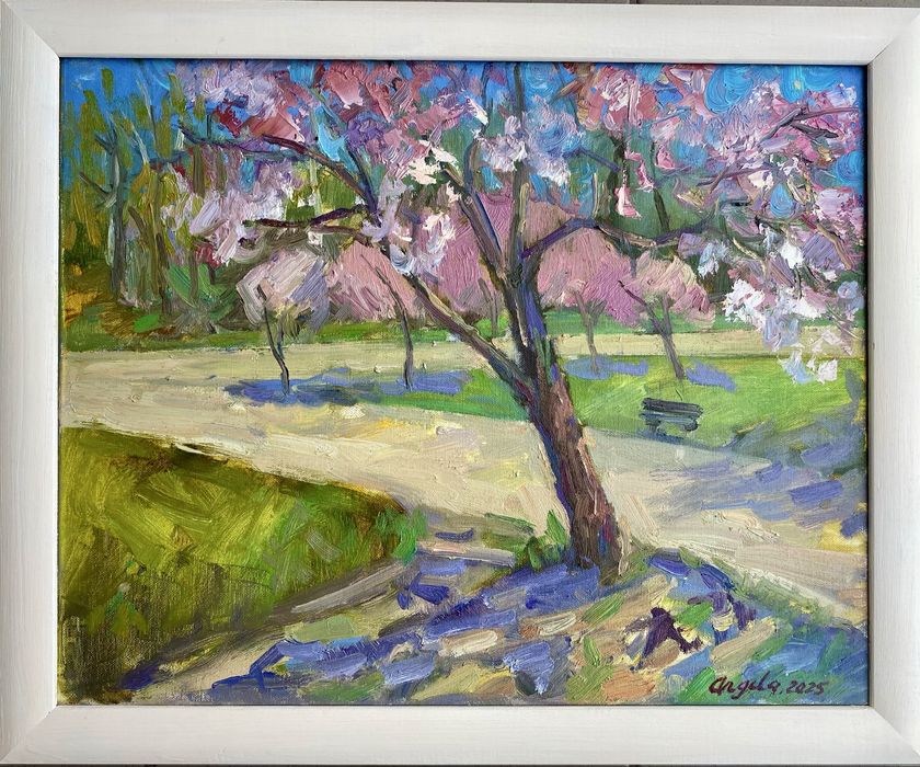 wiosenne pejzaże olejne