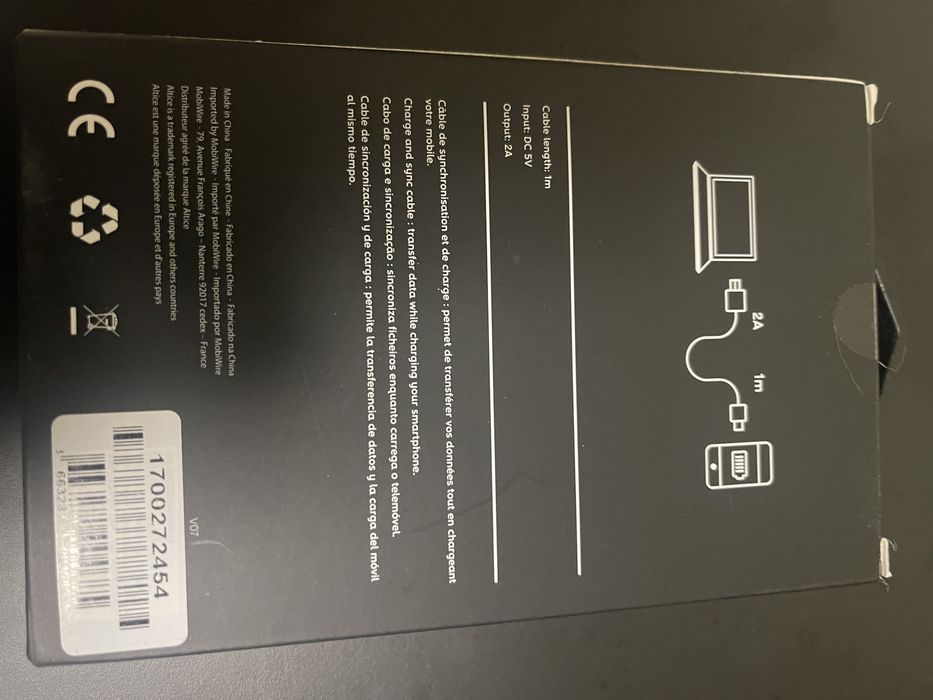 Cabo usb para micro usb e type-C