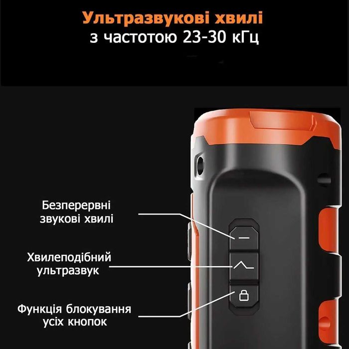 Ефективний ультразвуковий відлякувач собак B30 з акумулятором