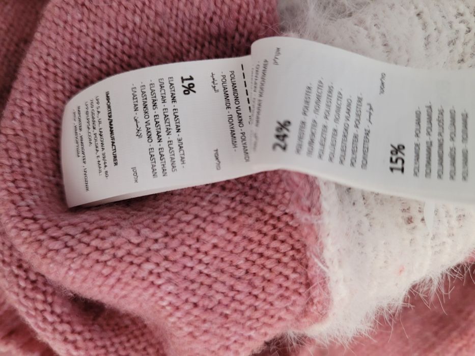 Sinsay Różowy Sweter z Kotem r. 98