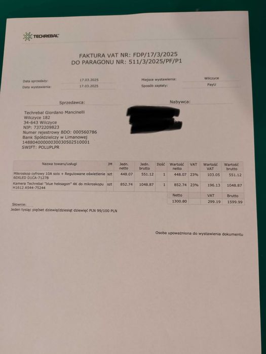 Mikroskop cyfrowy 10A solo +regulowane oświetlenie led