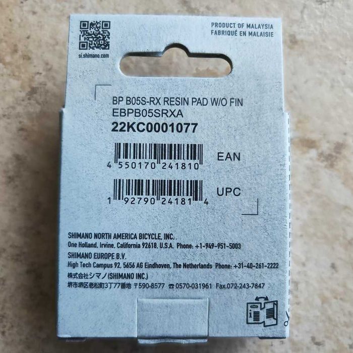 Pastilhas de travão de disco em resina Shimano B05S-RX