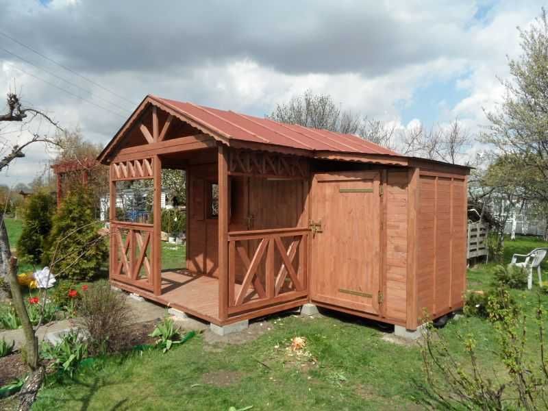 DOMEK MICHAŚ 3x5,25 z przybudówką Impregnowany+Podłoga Taras Producent