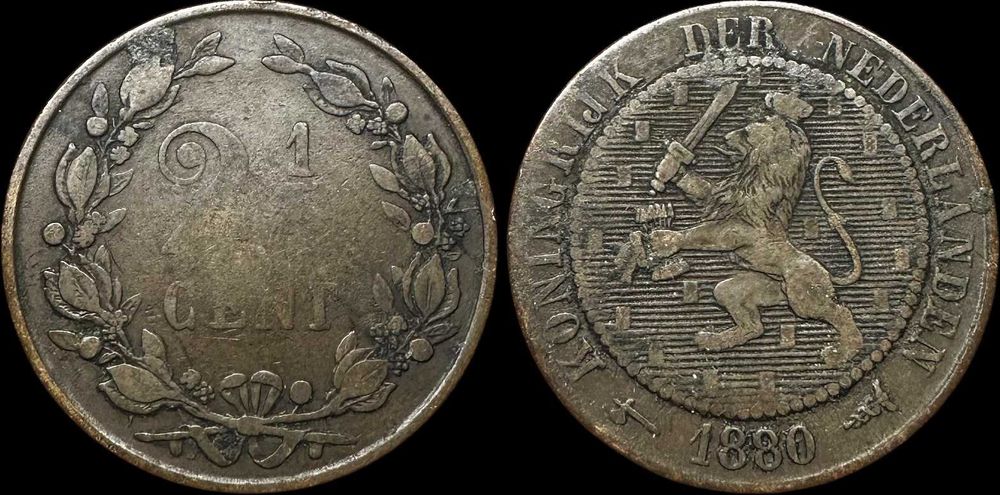 2 1/2 Cent - 1880 - Holanda