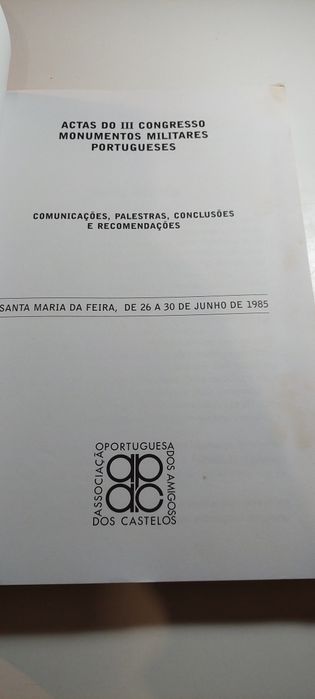 Actas do III Congresso Monumentos Militares Portugueses