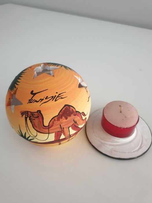 Lamparina de vela e cinzeiro Tunísia