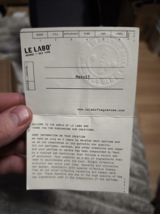 Le Labo Tubereuse 40 New York City Exclusive 3.4oz/ 100mL