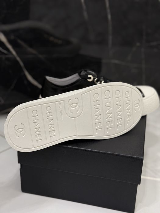 Trampki Chanel black leather