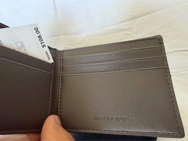 Carteira Michael Kors Andy Slim Billfold – Castanha – Nova com Caixa