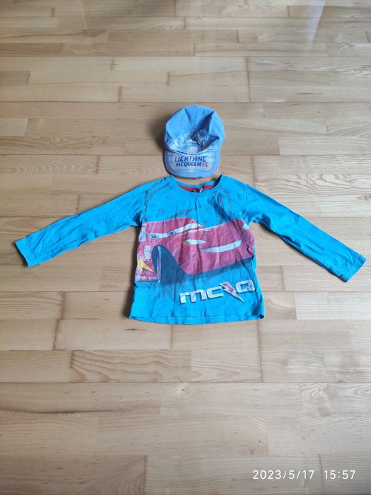 Bluzka 110 i czapka Zygzak Mc Queen