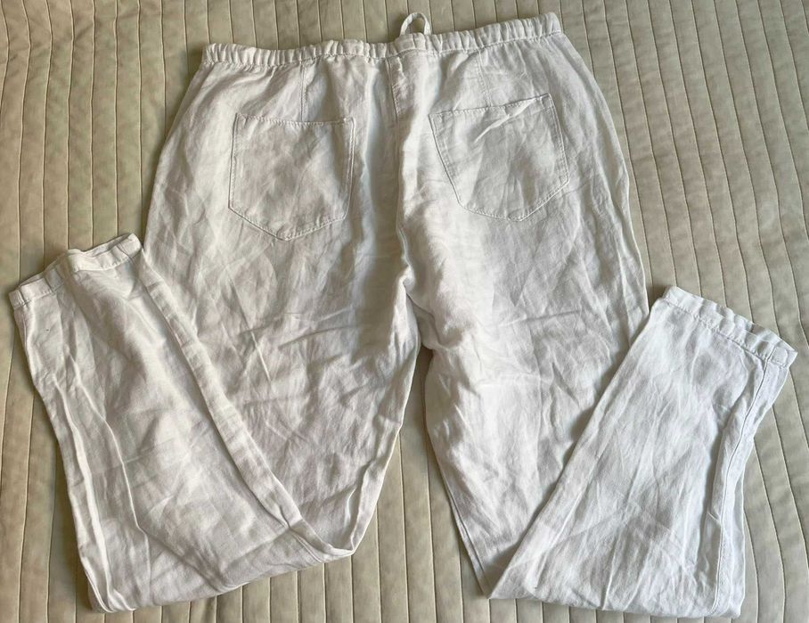 M&S collection/peg spodnie białe len bawełna roz. 40 12 M