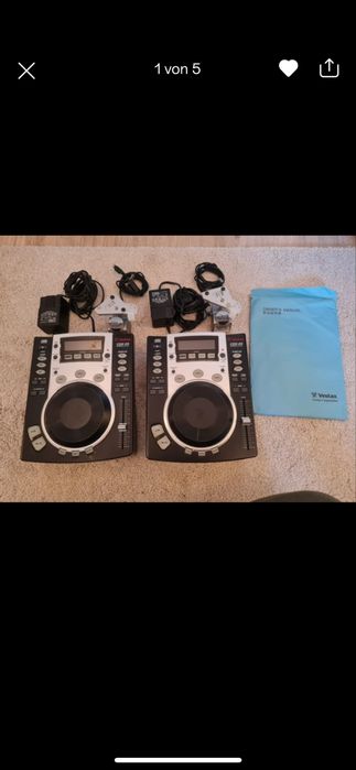 2 x CD player Vestax CDX-05 + TASCAM TT M1 stan jak nowe