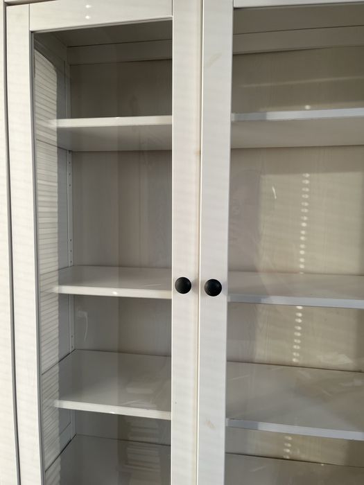 Witryna z 3 szufladami, biała bejca, 90x197 cm