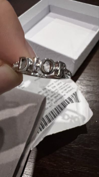 Srebrny pierścionek Dior