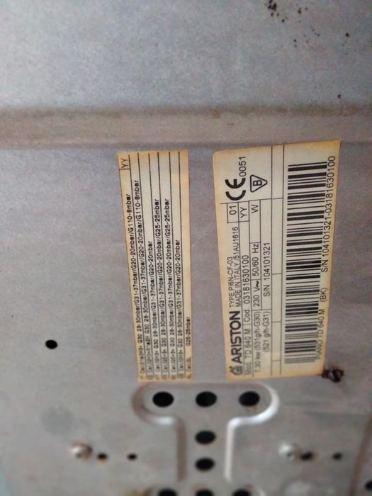 Placa de fogão a gás como nova Ariston