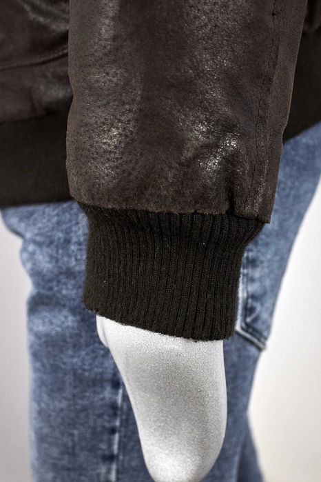 Вінтажна чоловіча шкіряна куртка пілот, бомбер f-19 army