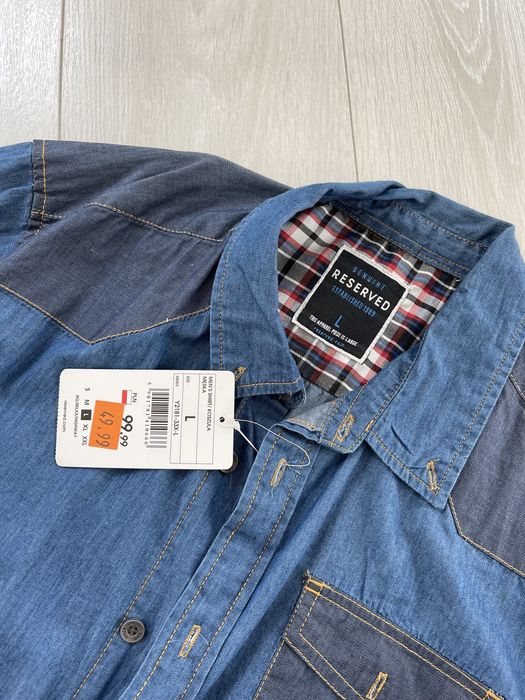 Komplet 3 koszul 1 nowa jeansowa Reserved