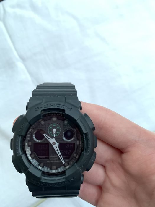 Годинник Casio G-Shock GA-100 (GA-100-1A1) All Black Оригінал + банка