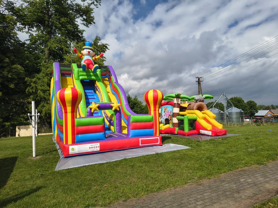 Dmuchany zamek, zjeżdzalnia Psi patrol, klaun, safari Dmuchańce